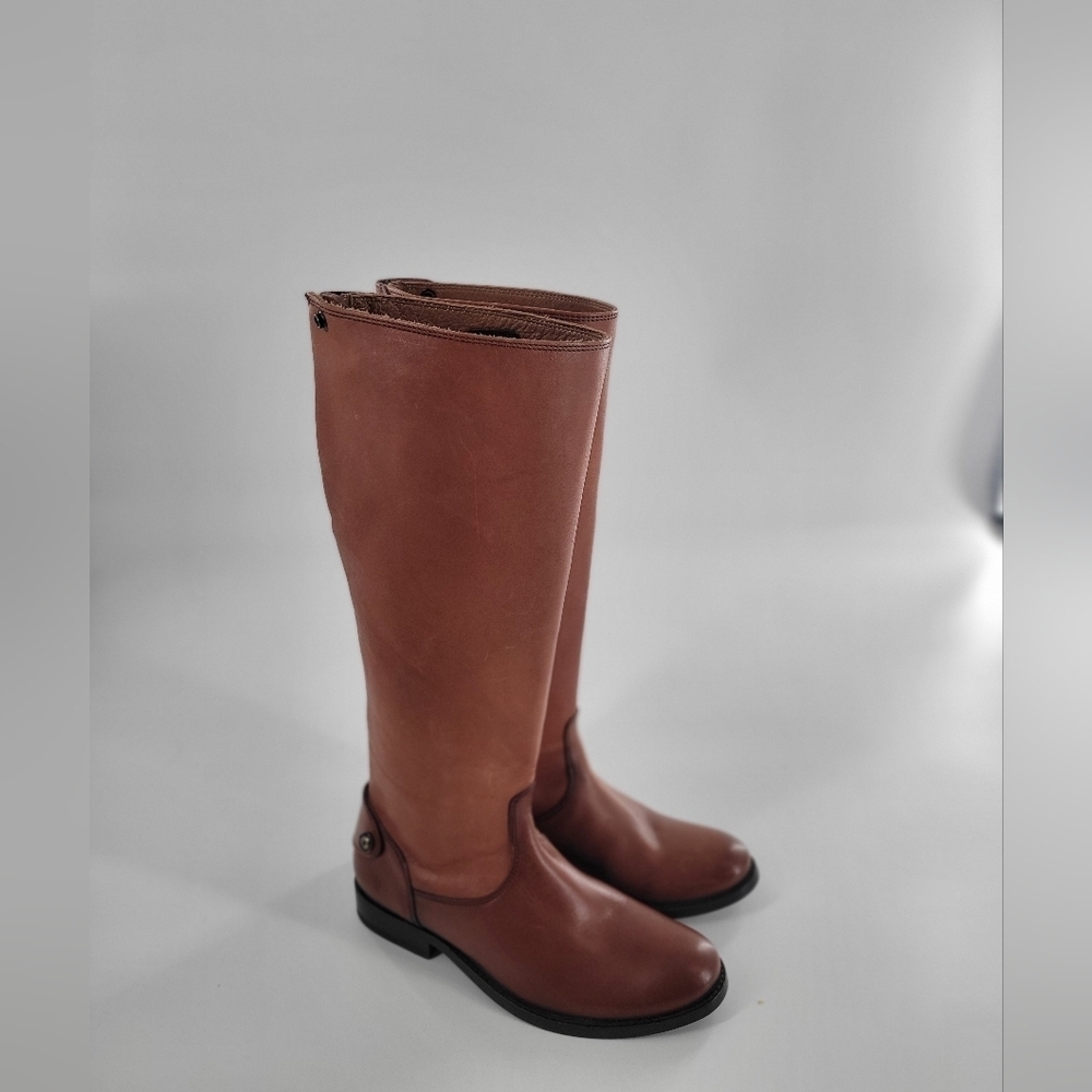 Frye Size 5.5 Melissa Button Back Zip Cognac Boots‎